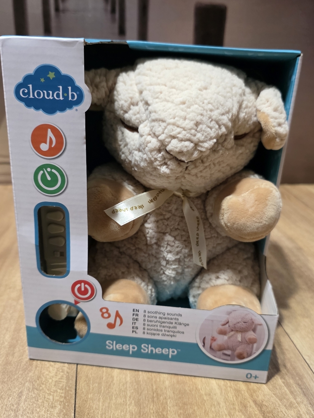 Cloud B Sleep Sheep Plush Baby Sound Machine White Noise Sealed Box